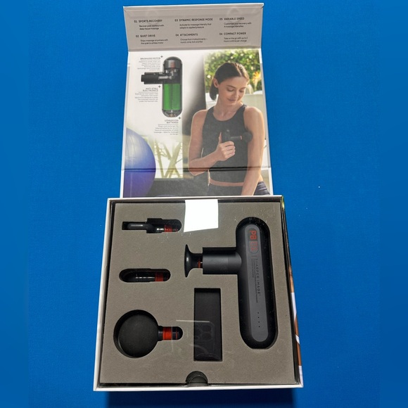 NIB Sharper Image Deep Tissue Portable Percussion Massage Gun - Picture 3 of 11